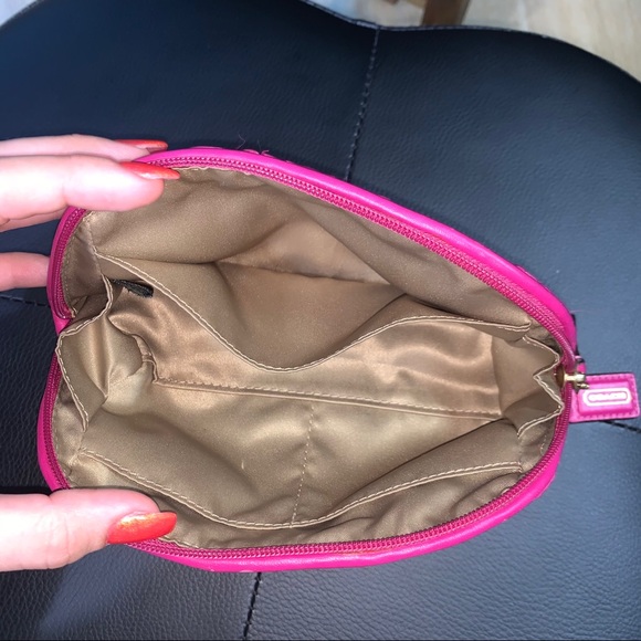 COACH Pink Cosmetic Bag - Picture 5 of 9